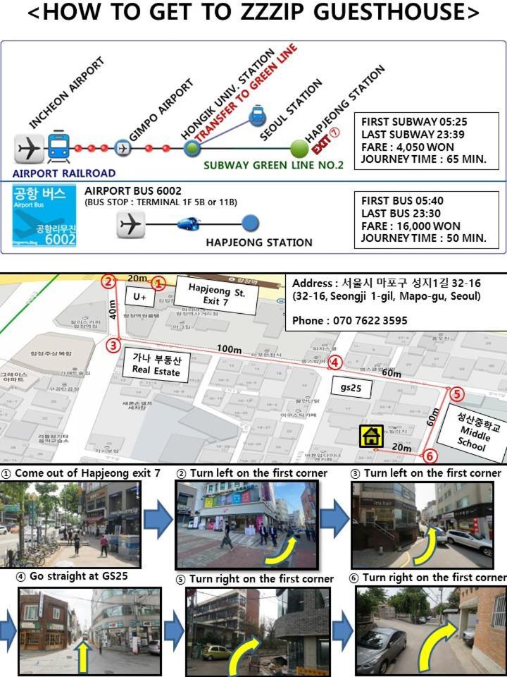 Zzzip Guesthouse In Hongdae Σεούλ Εξωτερικό φωτογραφία